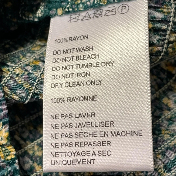 URBAN OUTFITTERS Floral Blouson Top in Mint‎ - Picture 8 of 9